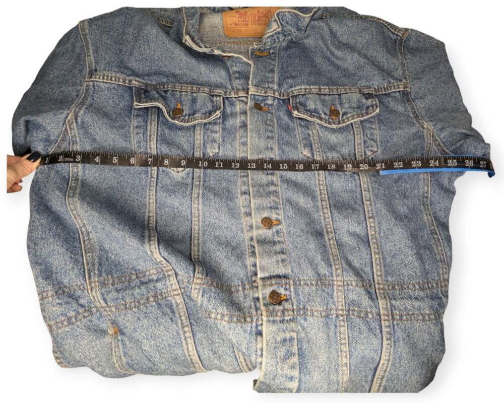 Levi Stauss Denim Jacket 70596 4891 Size Large See Description - Picture 16 of 16